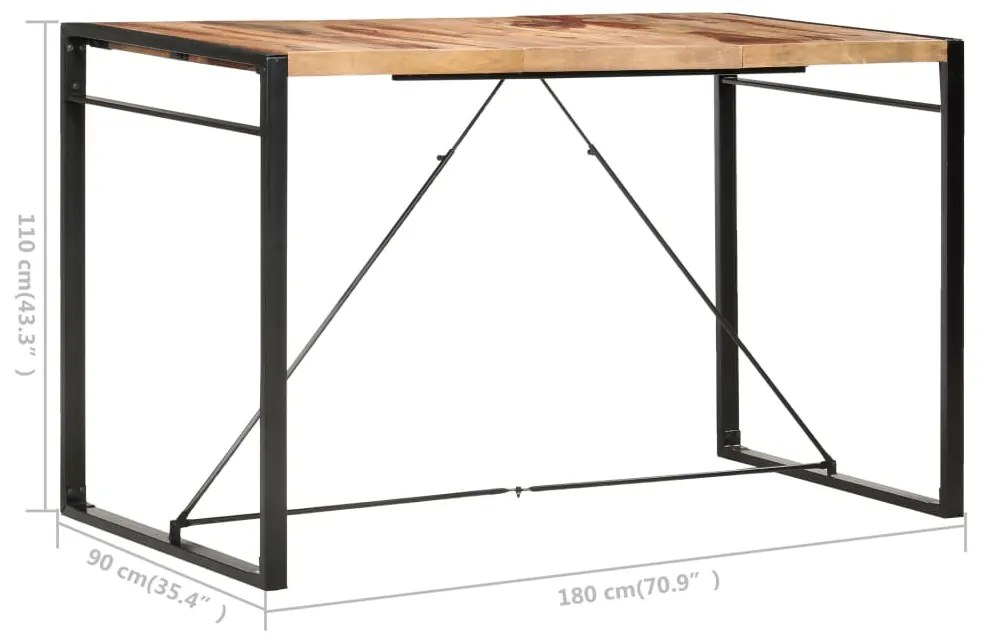 vidaXL Τραπέζι Μπαρ 180 x 90 x 110 εκ. από Μασίφ Ξύλο Sheesham