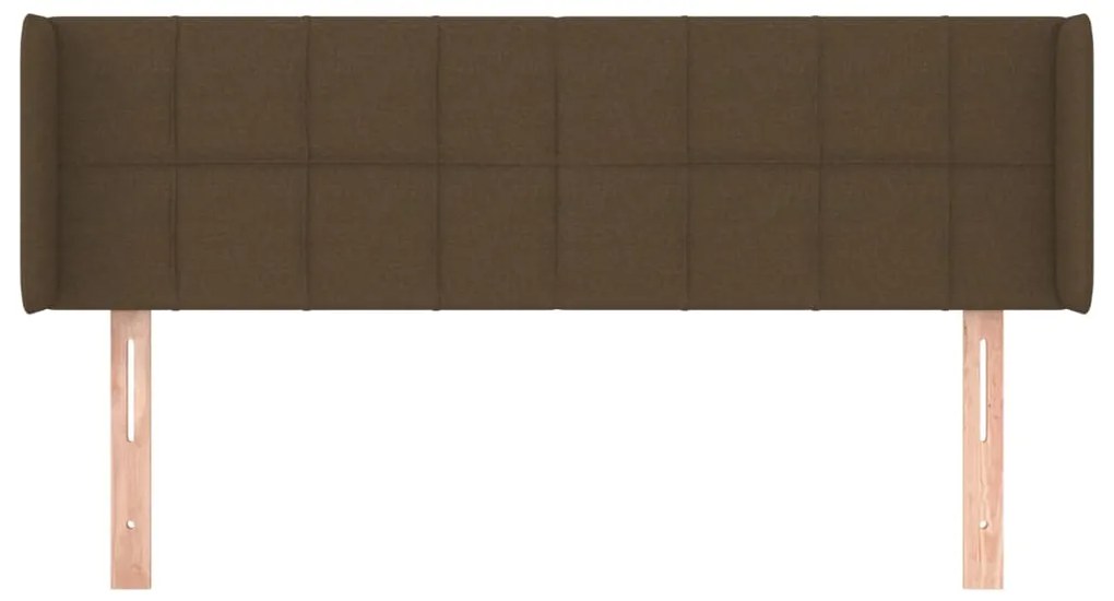 vidaXL Κεφαλάρι με Πτερύγια Σκούρο Καφέ 147x16x78/88 εκ. Υφασμάτινο