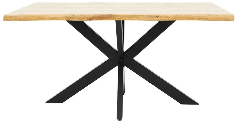 Tραπέζι Gilman pakoworld MDF sonoma-μαύρο 150x90x75εκ (1 τεμάχια)