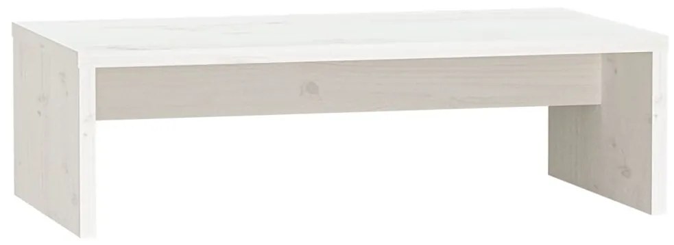 vidaXL Βάση Οθόνης Λευκή 50 x 27 x 15 εκ. από Μασίφ Ξύλο Πεύκου