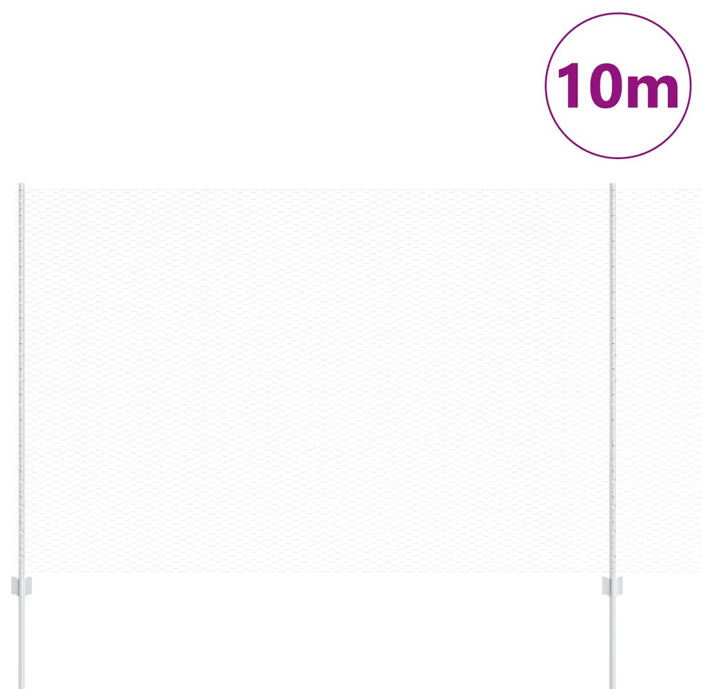 vidaXL Στηρίγματα Φράκτη 10 τμχ U-Channel 160 εκ Γαλβανισμένο Ατσάλι