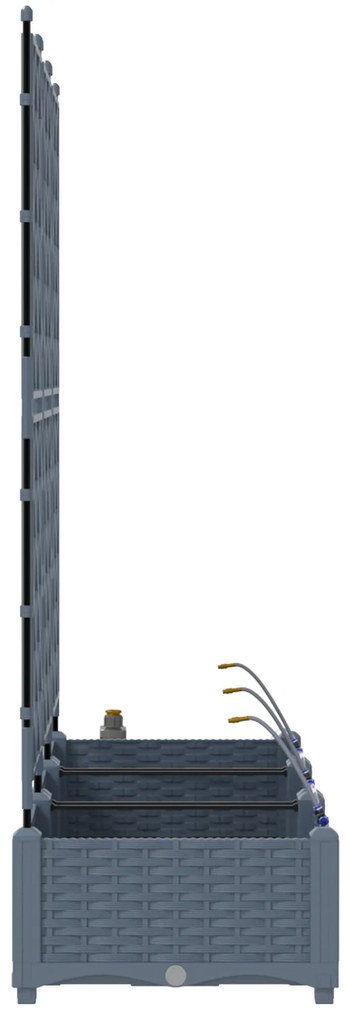 vidaXL Γλάστρες Κήπου 1 τεμ Ανοιχτό γκρι 120 x 40 x 126 cm Πλαστικό