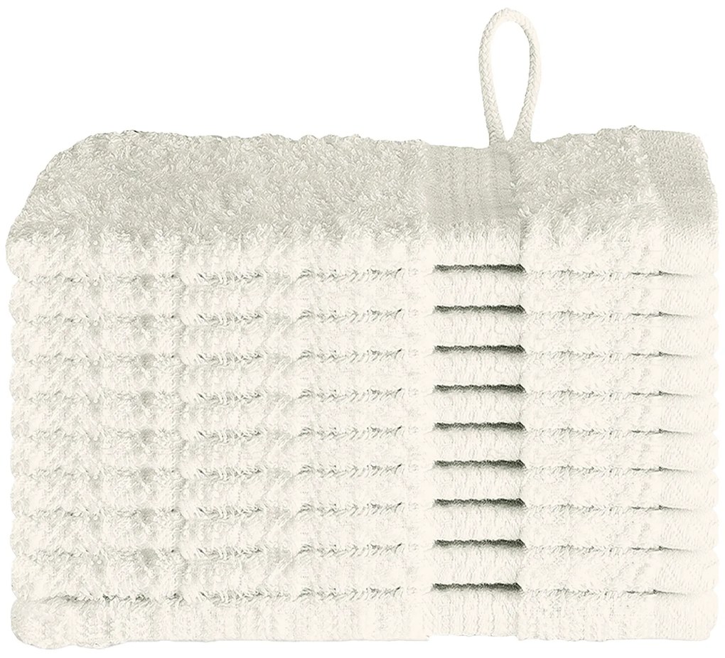 vidaXL Πετσέτες 10 pcs Κρεμ 15 x 21 cm Βαμβάκι