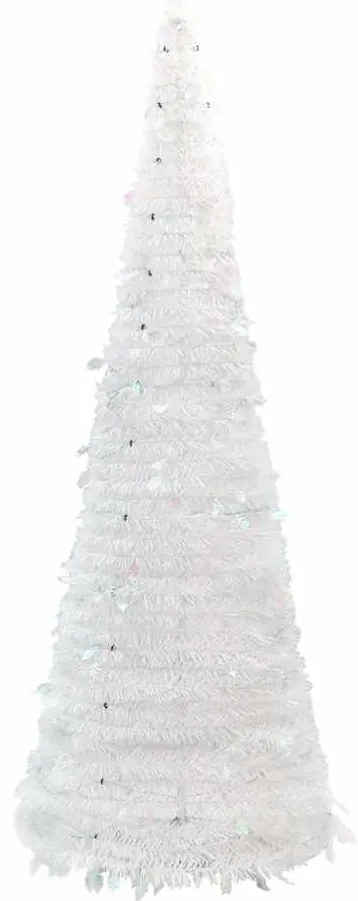 vidaXL Χριστουγεννιάτικο Δέντρο Τεχνητό Pop-up Λευκό 200 LED 210 εκ.