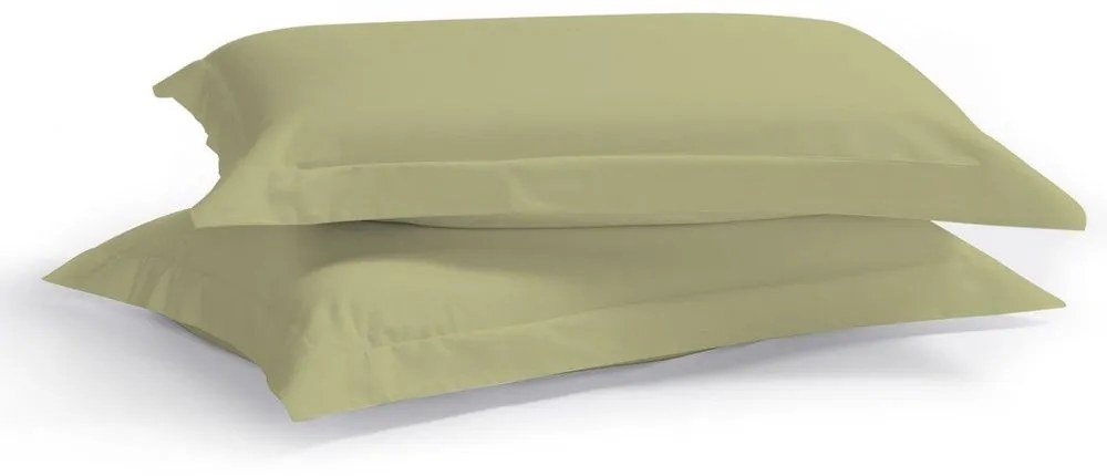 Μαξιλαροθήκες Satin Plain (Σετ 2τμχ) Olive Aslanis Home 50Χ70 100% Cotton Satin