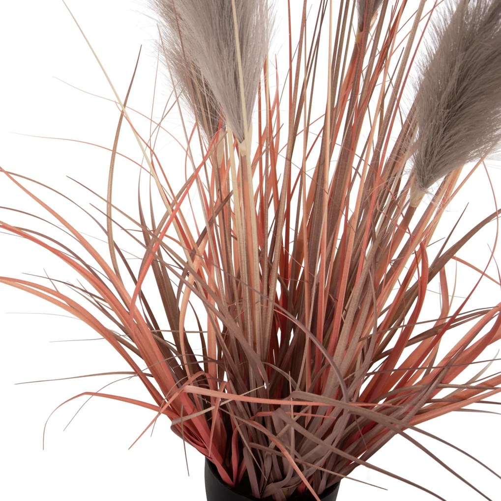 Διακοσμητικό Συνθετικό Φυτό Σε Γλάστρα Grass+Feather Φ14,5x12,5-86Υ εκ.