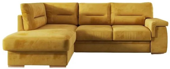 Γωνιακός καναπές κρεβάτι Vanty με αποθηκευτικό χώρο, κίτρινο 252x178x90cm Αριστερή γωνία – MAT-TED-0011