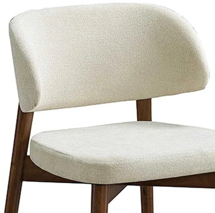 Καρέκλα Siena pakoworld rubberwood σε καρυδί-εκρού απόχρωση 48x50x81εκ