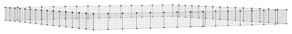 Κλουβί Κατοικίδιων με 60 Πάνελ + Πόρτα Μαύρο 35 x 35εκ Ατσάλινο - Μαύρο