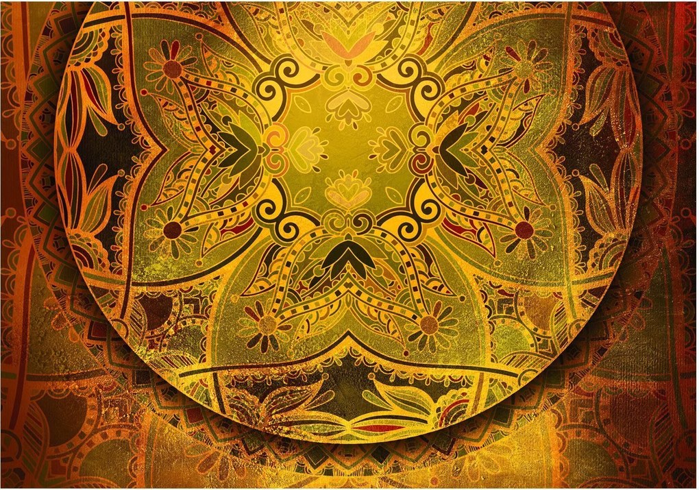 Αυτοκόλλητη φωτοταπετσαρία - Mandala: Golden Poem - 245x175