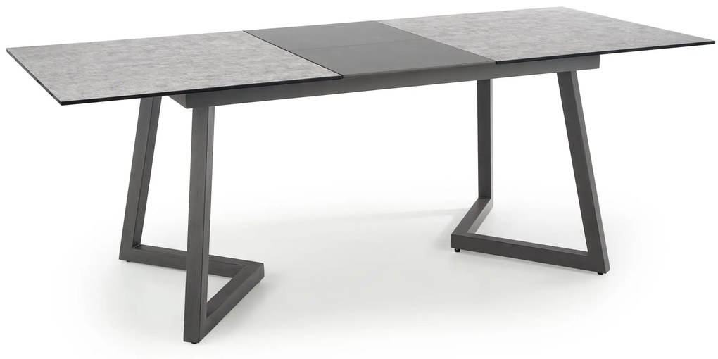 TIZIANO extension table, color: top - light grey / dark grey, legs - dark grey DIOMMI V-CH-TIZIANO-ST