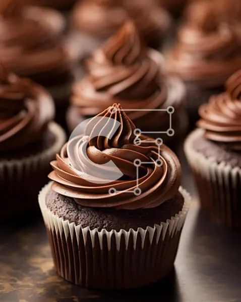 Intra Συλλεκτικό Ξύλινο Παζλ Plywood  4mm - Ποικιλία cupcakes με παγωμένο σοκολάτα Σε Ξύλινο Κουτί - Διαστάσεις: 10x10 cm – 25 κομμάτια