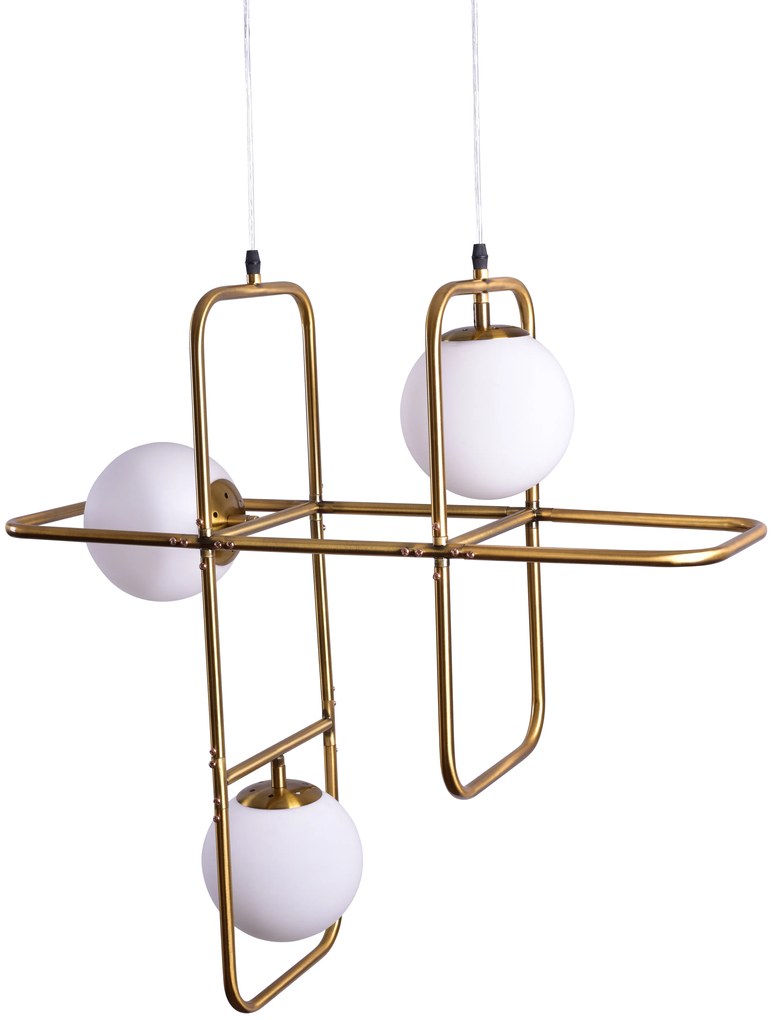 Φωτιστικό Οροφής  SE 133-3PS ATHEN PENDANT LAMP BRUSHED BRASS Γ4 - 77-3593 - 51W - 100W - 77-3593