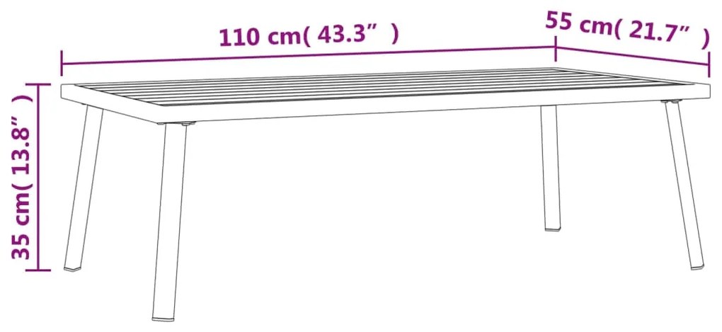 ΤΡΑΠΕΖΑΚΙ ΚΗΠΟΥ ΑΝΘΡΑΚΙ 110 X 55 X 35 ΕΚ. ΑΠΟ ΑΤΣΑΛΙ 362813