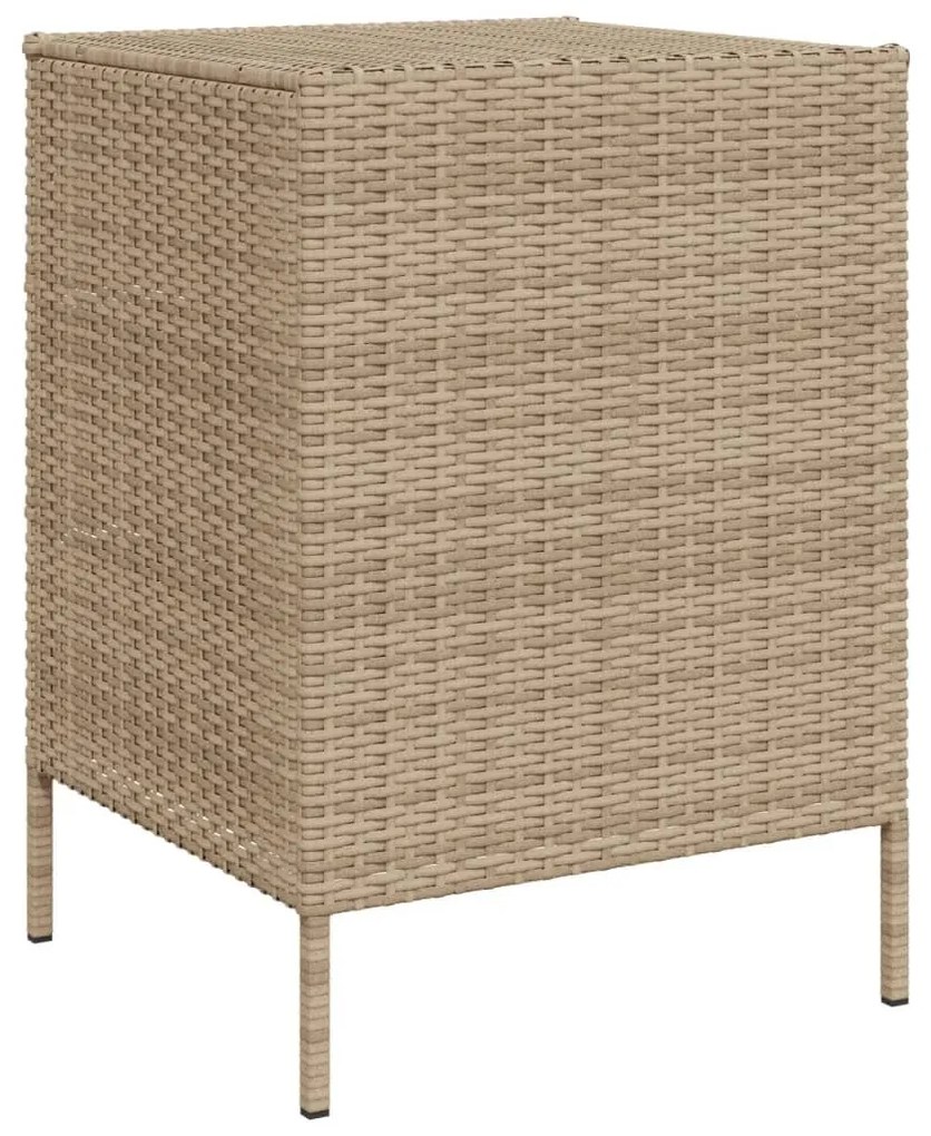 Ντουλάπι Αποθήκευσης Κήπου Beige 55x59x80 εκ. Συνθετικό Ρατάν - Μπεζ