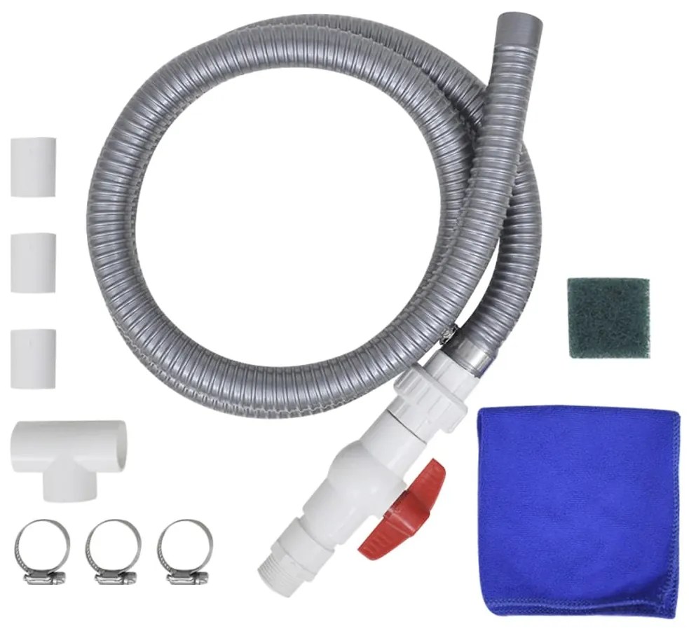 vidaXL Σιντριβάνι Πισίνας Ασημί 50 x 30 x 53 εκ. από Ανοξείδωτο Ατσάλι