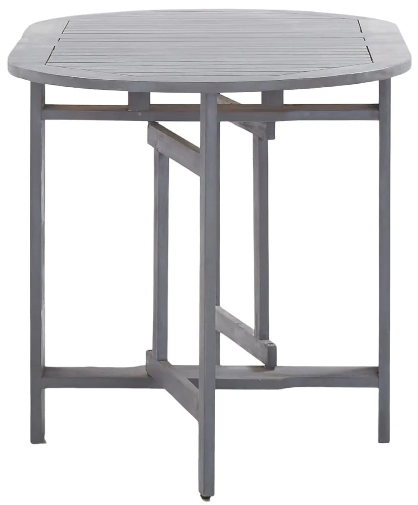 vidaXL Τραπέζι Κήπου Γκρι 120 x 70 x 74 εκ. από Μασίφ Ξύλο Ακακίας