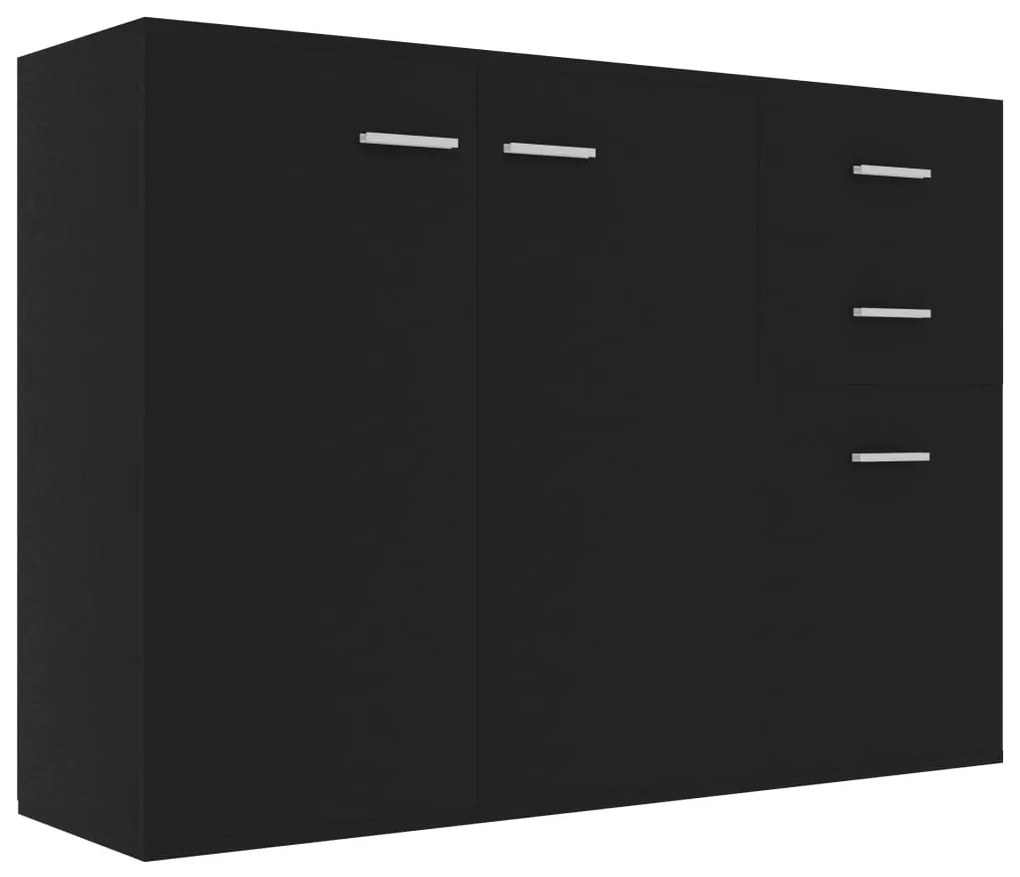 vidaXL Μπουφές Μαύρος 105 x 30 x 75 εκ. από Μοριοσανίδα