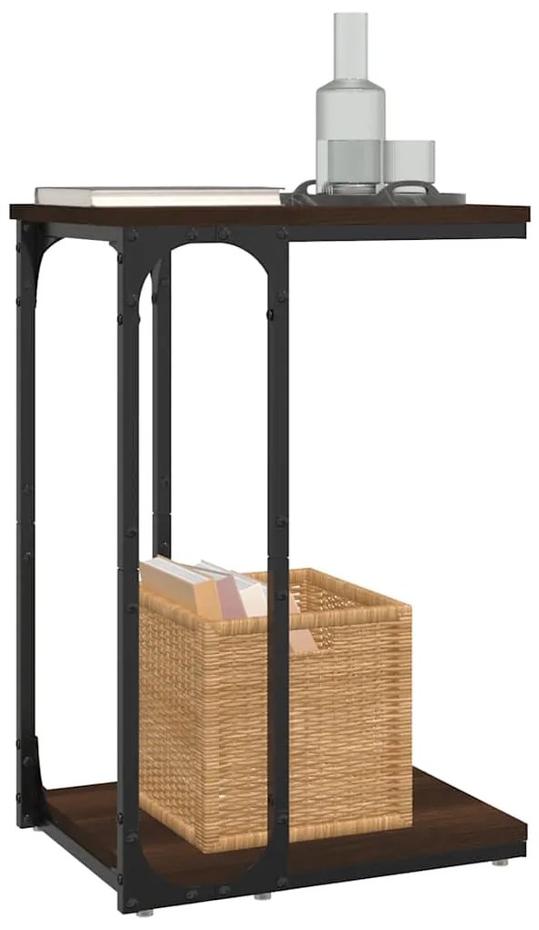 vidaXL Βοηθητικό Τραπέζι Καφέ Δρυς 40 x 30 x 60 εκ. Επεξεργασμένο Ξύλο