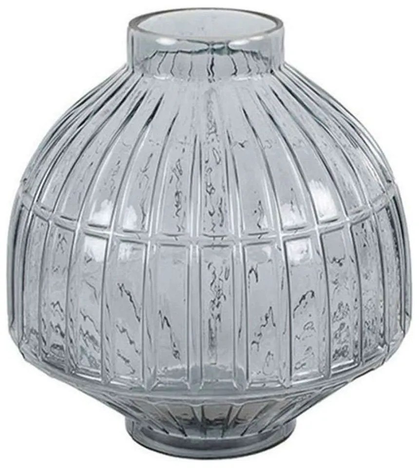 Βάζο Γυάλινο 013.782985 27x26cm Grey Glass