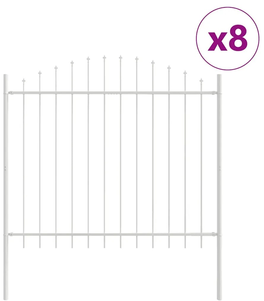 vidaXL Φράχτης Κήπου Λευκό 1360 x 125 εκ.