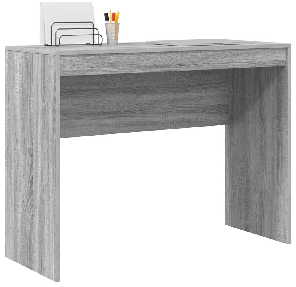 vidaXL Γραφείο Υπολογιστή Γκρι sonoma MDF 100 x 40 x 76 εκ. Απλό