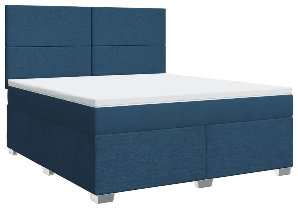 ΚΡΕΒΑΤΙ BOXSPRING ΜΕ ΣΤΡΩΜΑ ΜΠΛΕ 180X200 ΕΚ. ΥΦΑΣΜΑΤΙΝΟ 3292866