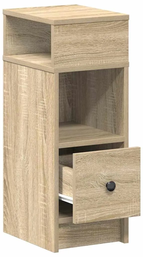 vidaXL Κομοδίνο με συρτάρι Sonoma Δρυς 25x31x66 εκ.