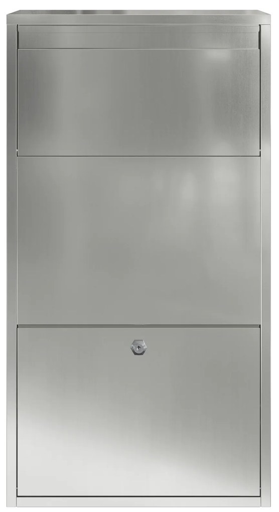 vidaXL Γραμματοκιβώτιο Πακέτων 44x22x82 εκ. Γαλβανισμένος Χάλυβας