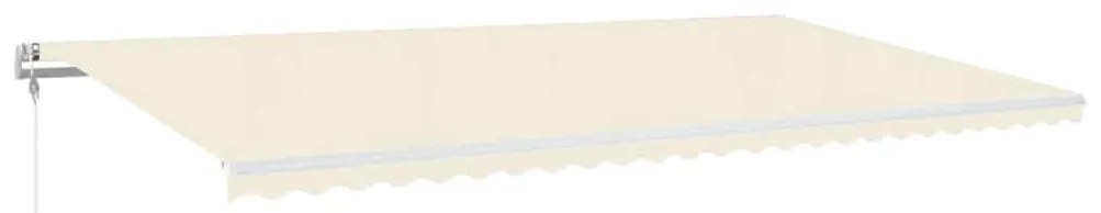 vidaXL Τέντα Αυτόματη με LED &amp; Αισθητήρα Ανέμου Κρεμ 600 x 300 εκ.