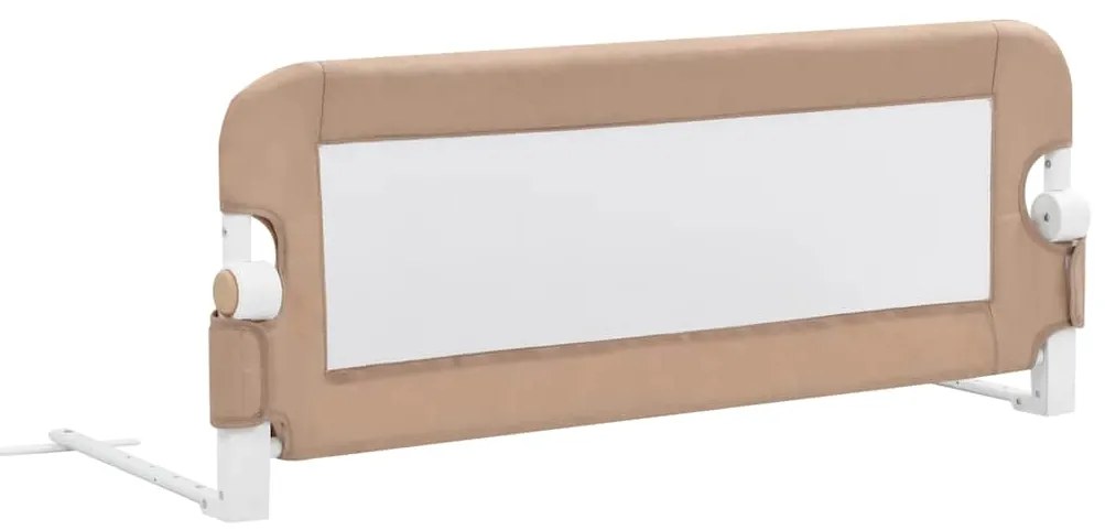 vidaXL Μπάρα Κρεβατιού Προστατευτική Χρώμα Taupe 102x42 εκ Πολυεστέρας