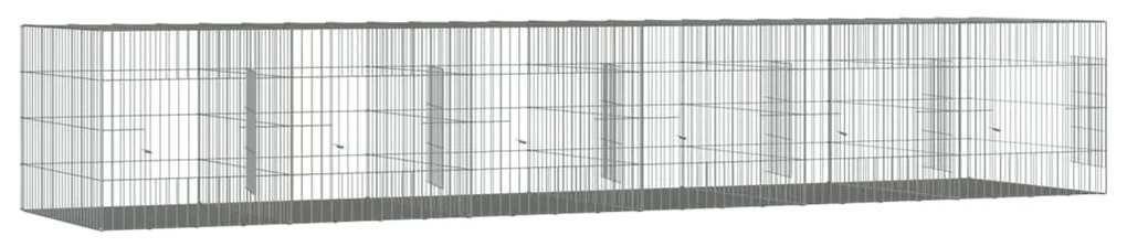 vidaXL Κλουβί Κουνελιών 6 Πάνελ 327x79x54 εκ. από Γαλβανισμένο Σίδερο
