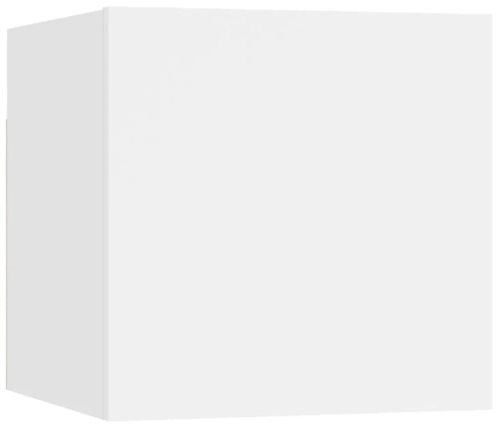 Κομοδίνο Λευκό 30,5 x 30 x 30 εκ. από Μοριοσανίδα - Λευκό