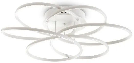 Πλαφονιέρα Φωτιστικό Οροφής LED 99W Λευκό Φ76cm Karol 227832 Ideal Lux 227832