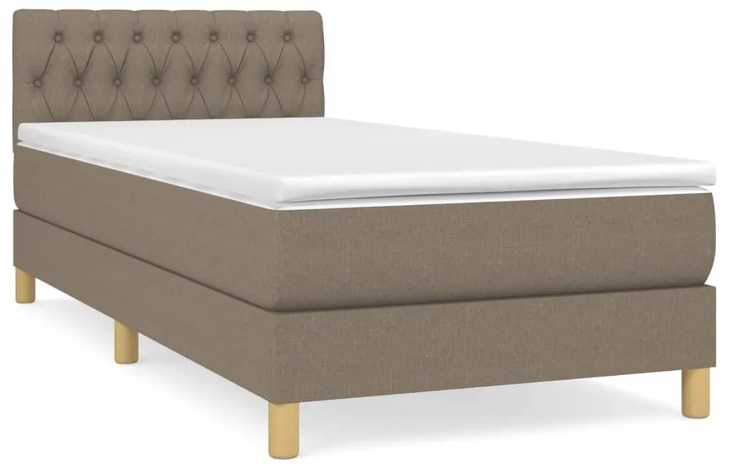 ΚΡΕΒΑΤΙ BOXSPRING ΜΕ ΣΤΡΩΜΑ TAUPE 100 X 200 ΕΚ. ΥΦΑΣΜΑΤΙΝΟ 3140837