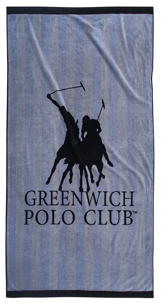 Πετσέτα Θαλάσσης 3856 Grey Greenwich Polo Club Θαλάσσης 90x180cm 100% Cotton