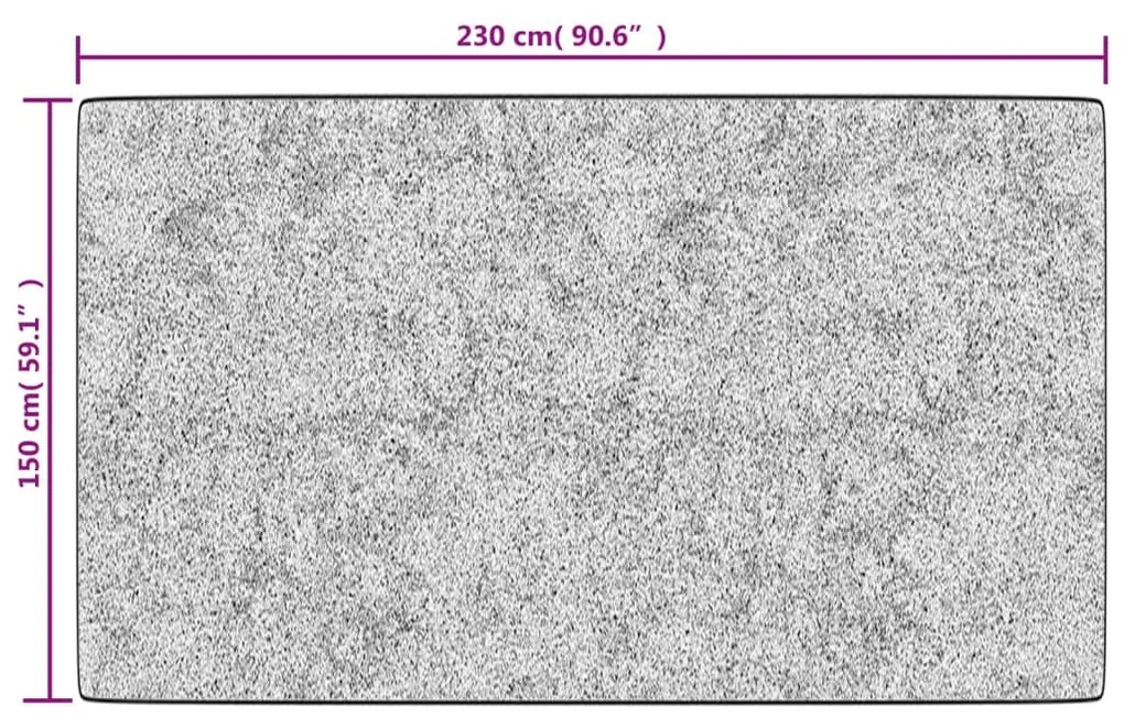vidaXL Χαλί Πλενόμενο Αντιολισθητικό Γκρι 150 x 230 εκ.