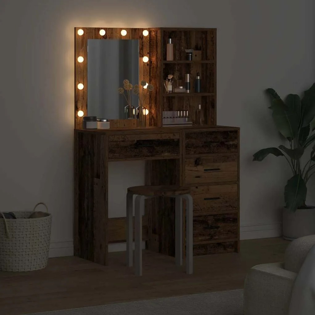 vidaXL Τραπέζι περιποίησης με συρτάρι 2 pcs Καφέ 50 x 41 x 135 εκ