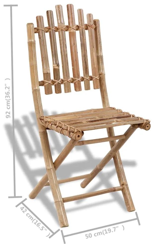 vidaXL Καρέκλες Πτυσσόμενες 4 τεμ. από Μπαμπού