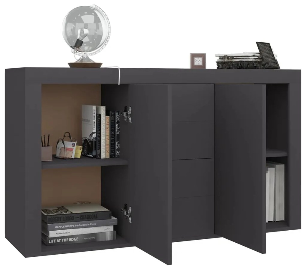 vidaXL Μπουφές Γκρι 120 x 36 x 69 εκ. από Μοριοσανίδα