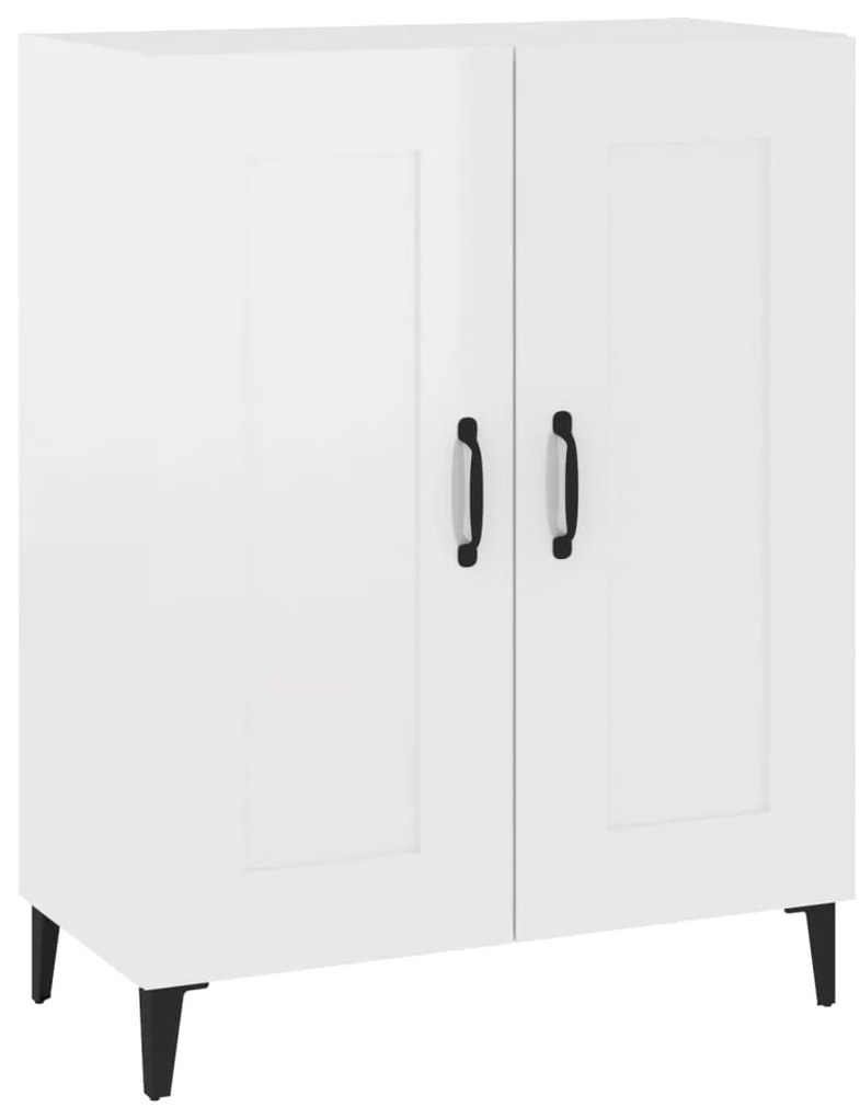 vidaXL Ντουλάπι Γυαλιστερό Λευκό 69,5x34x90 εκ. Επεξεργασμένο Ξύλο