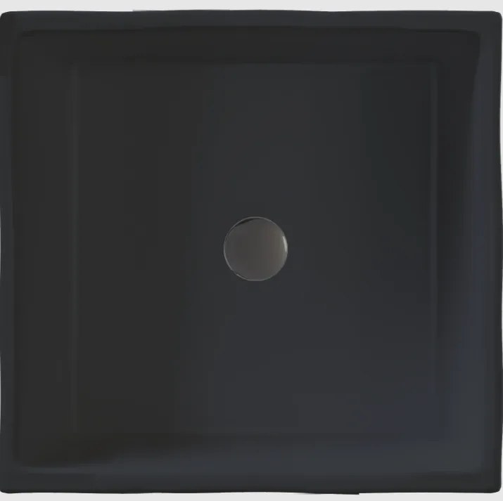 Sanitec Lithos 203 Νιπτήρας Συνθετικός Επικαθήμενος 40,5x40,5x13cm Anthracit