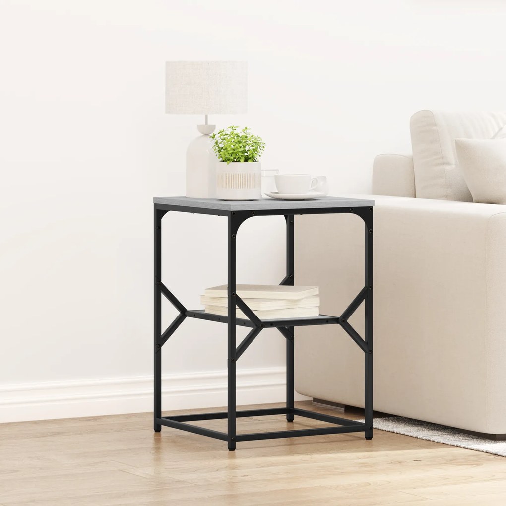 vidaXL Τραπέζι Πλευρικό Γκρι Σονομά 41x40x60 εκ Επεξεργασμένου Ξύλου
