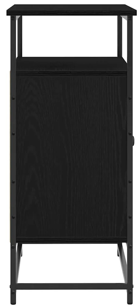 vidaXL Πλαϊνό γραφείο Μαύρη Οξυά 69 x 35 x 80 εκ Επεξεργασμένο ξύλο