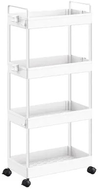 HOME USE τρόλει κουζίνας HUH-0163, 4 θέσεων, 40x21.5x91.5cm, λευκό