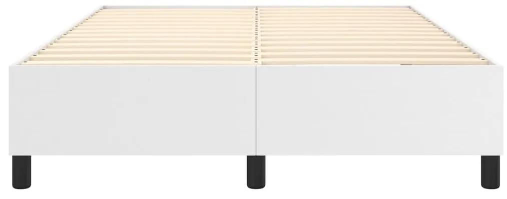 vidaXL Πλαίσιο Κρεβατιού Λευκό 140x190 εκ. από Συνθετικό Δέρμα