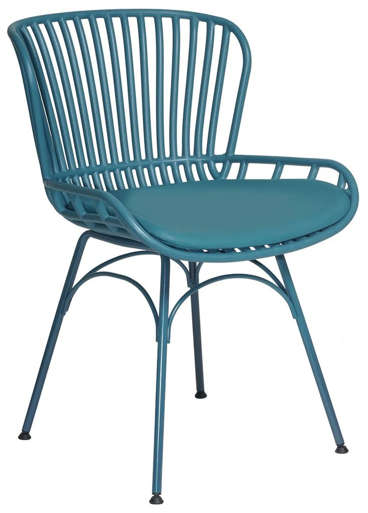 Καρέκλα Mayorka Πετρόλ 57 x 53 x 81, Χρώμα: Πετρόλ, Υλικό: Μέταλλο, Πολυπροπυλένιο (PP)