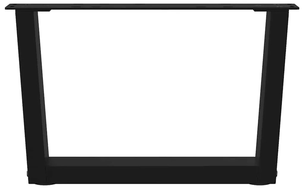 vidaXL Πόδια Τραπεζιού Σαλονιού Σχήματος V 2 τεμ. Μαύρο 50x(30-31,3) εκ. Ατσάλι