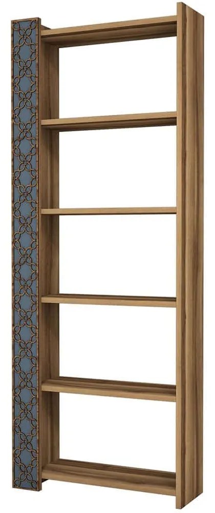 Βιβλιοθήκη City 845HCT3608 64,6x24,2x170cm Walnut-Blue Grey