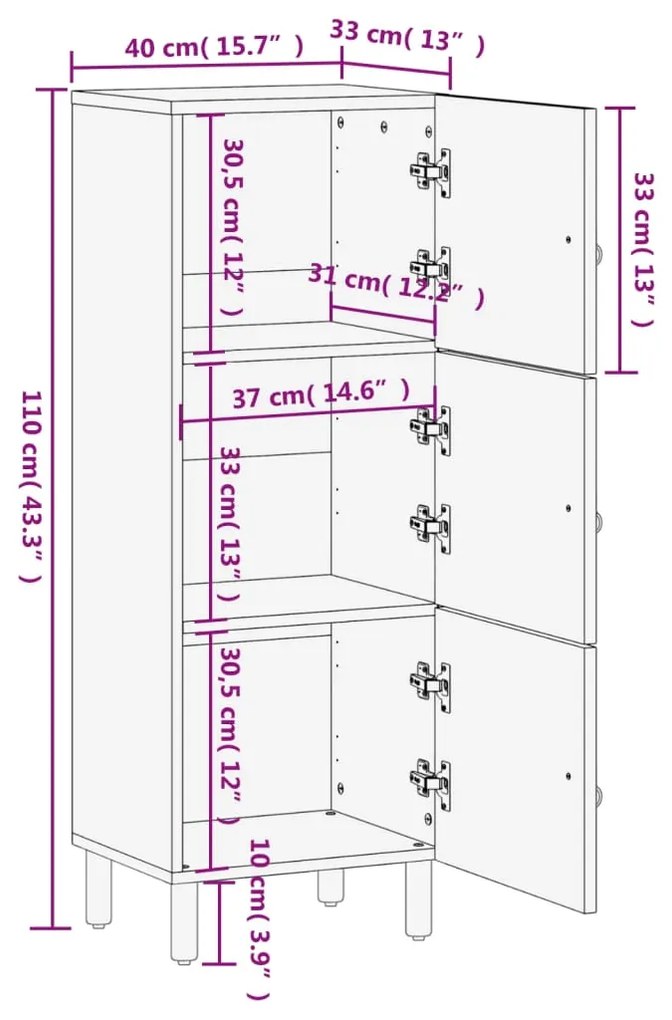 ΒΟΗΘΗΤΙΚΟ ΝΤΟΥΛΑΠΙ 40 X 33 X 110 ΕΚ. ΑΠΟ ΜΑΣΙΦ ΞΥΛΟ ΜΑΝΓΚΟ 358241